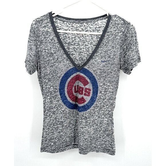 Nike Tops - Nike Chicago Cubs Baseball Genuine V-Neck S/S T-Shirt Sheer Sz M